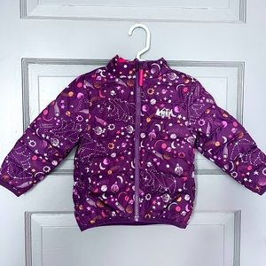 REI Co-op Reversible 360 Down Puffer Puffy Purple Toddler Girls Jacket 2t